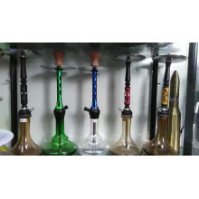 Guangzhou WOYU hollow rod hookah built-in air valve aluminum glass shisha